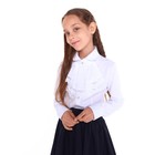 Блузка школьная для девочек, цвет белый, рост 146 см - Фото 5