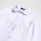 Блузка школьная для девочек, цвет белый, рост 146 см - Фото 9