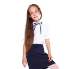Блузка школьная для девочек, цвет белый, рост 128 см - фото 10544995