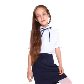 Блузка школьная для девочек, цвет белый, рост 134 см