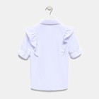 Блузка школьная для девочек, цвет белый, рост 140 см - фото 805572755