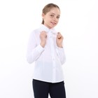 Блузка школьная для девочек, цвет белый, рост 164 см - Фото 5