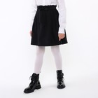 Юбка школьная для девочек, цвет чёрный, рост 122 см - фото 10545271