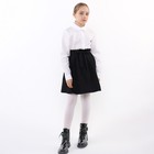 Юбка школьная для девочек, цвет чёрный, рост 122 см - Фото 2