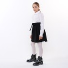 Юбка школьная для девочек, цвет чёрный, рост 122 см - Фото 3