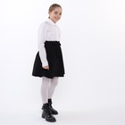 Юбка школьная для девочек, цвет чёрный, рост 128 см - Фото 4