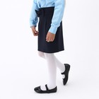 Юбка школьная для девочек, цвет тёмно-синий, рост 122 см - Фото 3