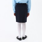 Юбка школьная для девочек, цвет тёмно-синий, рост 134 см - Фото 4