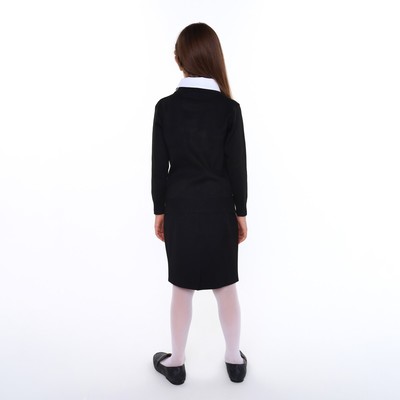 Юбка школьная для девочек, цвет чёрный, рост 134 см