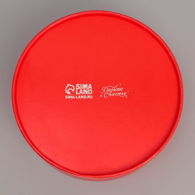 Коробка для макарун, кондитерская упаковка тубус с окном Love 16×16×5 см