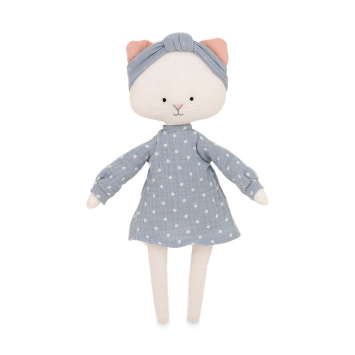 Мягкая игрушка «Кошечка Кристи в голубом платье», 30 см