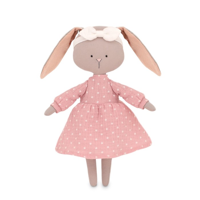 Мягкая игрушка «Зайка Люси в розовом платье», 30 см