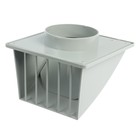 Выход стенной ZEIN, 170 х 170 мм, d=100 мм, с обратным клапаном, серый - фото 22492317