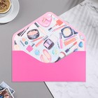 Конверт для денег "На приятные мелочи!" бархат, розовый тон, 19х9,3 см - фото 42142259