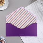 Конверт для денег "С Юбилеем!" бархат, фиолетовый фон, 19х9,3 см - фото 24629263