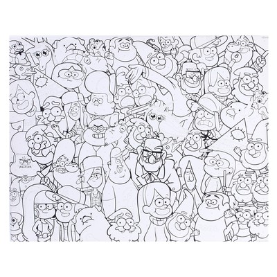 Картина по номерам на холсте с подрамником «Большой мир», 40×50 см, Гравити Фолз