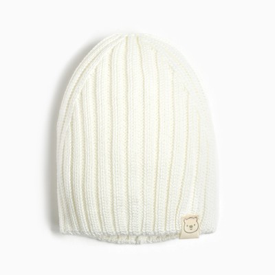Шапочка вязаная Крошка Я, р. 48, молочный