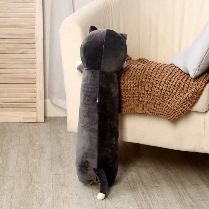 Мягкая игрушка-подушка «Кот», 65 см, цвет серый - фото 1907733954