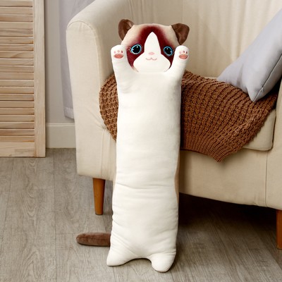 Длинный Кот Батон 50 см мягкая подушка обнимашка игрушка антистресс (кот батон)