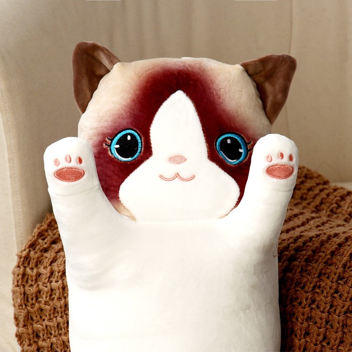Мягкая игрушка-подушка «Кот сиам», 70 см, разноцветный - фото 1907733956