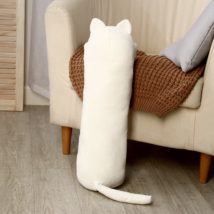 Мягкая игрушка-подушка «Котик», 65 см, цвет белый - фото 1907733964
