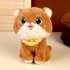 Мягкая игрушка «Кот», размер 21 см, цвет бежевый - фото 108821413