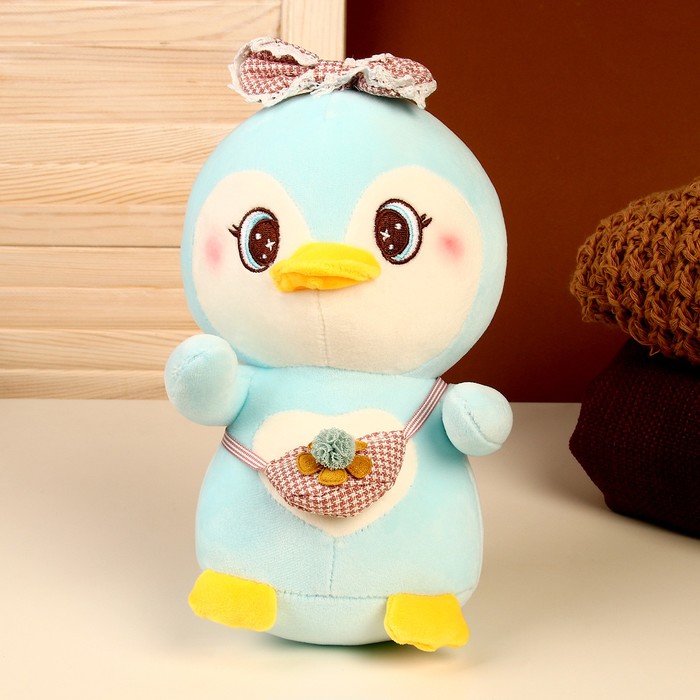 Мягкая игрушка «Пингвин», размер 22 см, цвет голубой - Фото 1