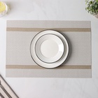 Салфетки сервировочные на стол Доляна «Рона», 4 шт., 45×30 см, бежевые - Фото 4