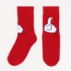 Носки мужские, цвет красный/гусь, размер 29 9656108