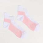 Носки женские, цвет белый/розовый, размер 23 - Фото 2