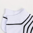 Носки женские, цвет белый/чёрные полосы, размер 23 - Фото 3