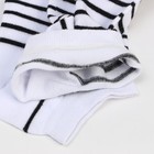 Носки женские, цвет белый/чёрные полосы, размер 23 - Фото 4