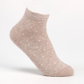 Носки женские, цвет розовый меланж/точки, размер 23