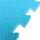 Мягкий пол универсальный «New-накат. Соты», цвет голубой, 100 × 100 см, 14 мм - фото 3899049