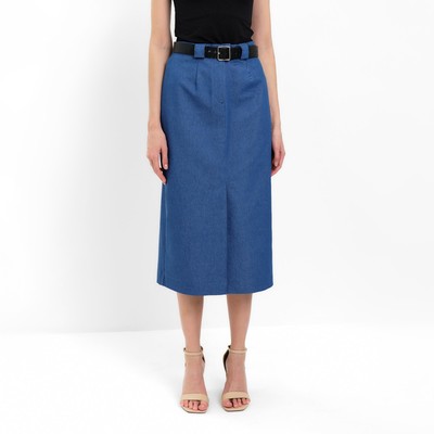 Юбка женская MINAKU: Jeans Collection цвет электрик, размер 48