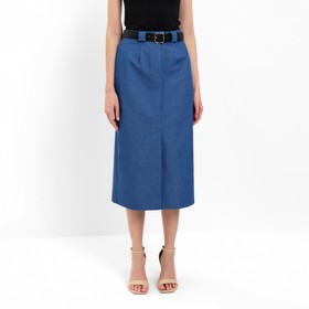 Юбка женская MINAKU: Jeans Collection цвет электрик, размер 50