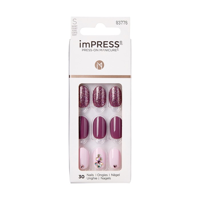 Твердый лак Kiss imPRESS Manicure Color KIM017C «Фиолетовый калейдоскоп», длина короткая