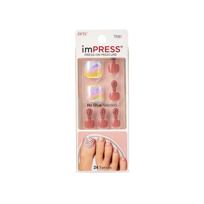 Твердый лак Kiss imPRESS Toe Nails BIPT027 «Песчаный оазис»