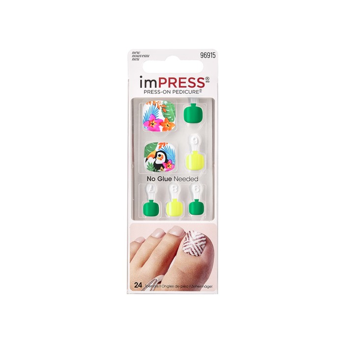 Твердый лак Kiss imPRESS Toe Nails BIPT029 «Джунгли»