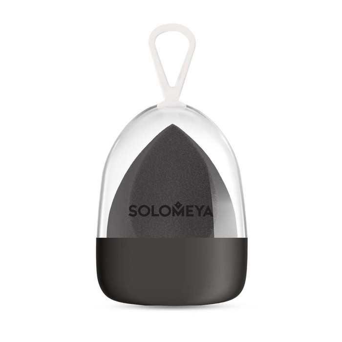 Спонж для макияжа Solomeya, со срезом, черный - Фото 1