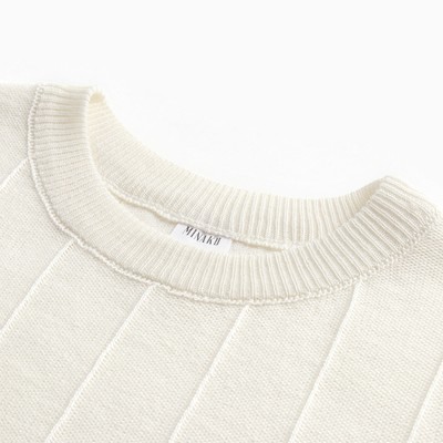 Футболка женская MINAKU: Knitwear collection, цвет экрю, размер 50