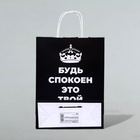 Пакет подарочный «Будь спокоен, это твой День Рождения!», 24×10.5×32 см, 1 шт. 9670349 - фото 16903883