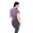 Комплект женский (футболка/бриджи), цвет фиолетовый/серый, размер 46 - Фото 5