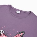 Комплект женский (футболка/бриджи), цвет фиолетовый/серый, размер 46 - Фото 8