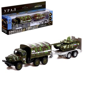 {{photo.Alt || photo.Description || 'УЦЕНКА Грузовик металлический «УРАЛ «Армия с прицепом», масштаб 1:43, МИКС'}}