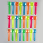 Ложки пластиковые, в наборе 24 штуки, цвета МИКС - фото 10051011