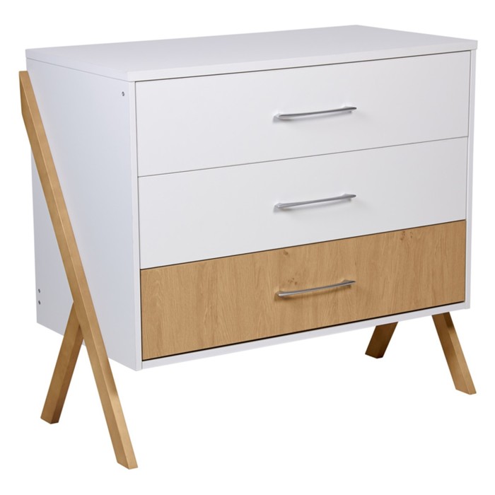 Комод Polini kids Porto 2200, 51х103х92 см, цвет белый-дуб каменный - Фото 1
