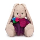 Мягкая игрушка «Зайка Ми в платье и шарфе с помпонами», 18 см - фото 10548153