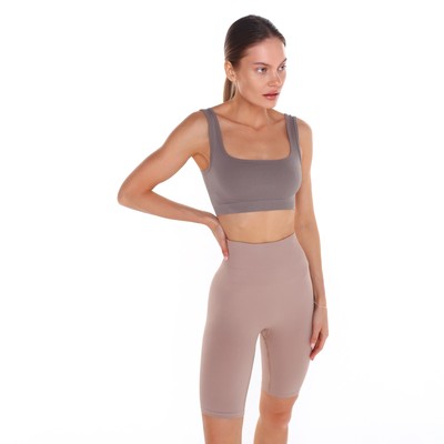 Топ спортивный женский Little Secret, коричневый, размер 42 (S)