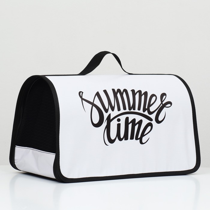 Сумка - переноска для животных Summer time, каркасная, 45 х 25 х 30 см